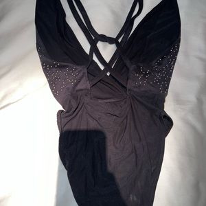 urban outfitters super cute tank top bodysuit with silver accents